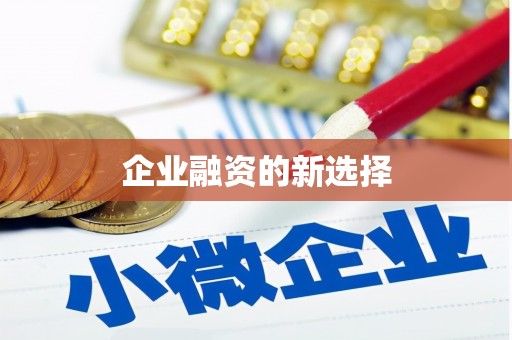 资阳企业融资的新选择