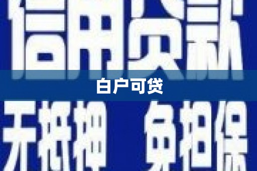 资阳白户可贷
