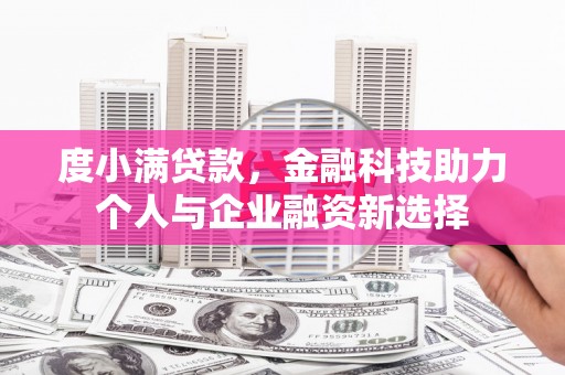 资阳度小满贷款，金融科技助力个人与企业融资新选择