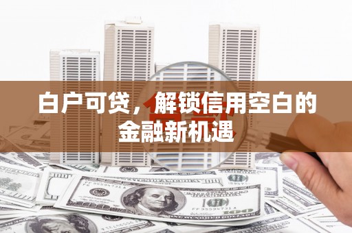 资阳白户可贷，解锁信用空白的金融新机遇