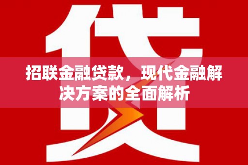 资阳招联金融贷款，现代金融解决方案的全面解析