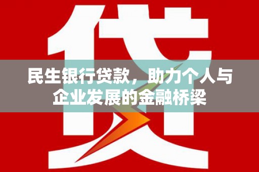 资阳民生银行贷款，助力个人与企业发展的金融桥梁