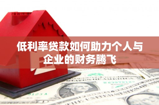资阳低利率贷款如何助力个人与企业的财务腾飞