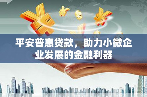 资阳平安普惠贷款，助力小微企业发展的金融利器