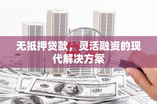 资阳无抵押贷款，灵活融资的现代解决方案